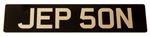 Number Plate Acrylic Black/Silver Ribbed Single - RX1365ASINGLE